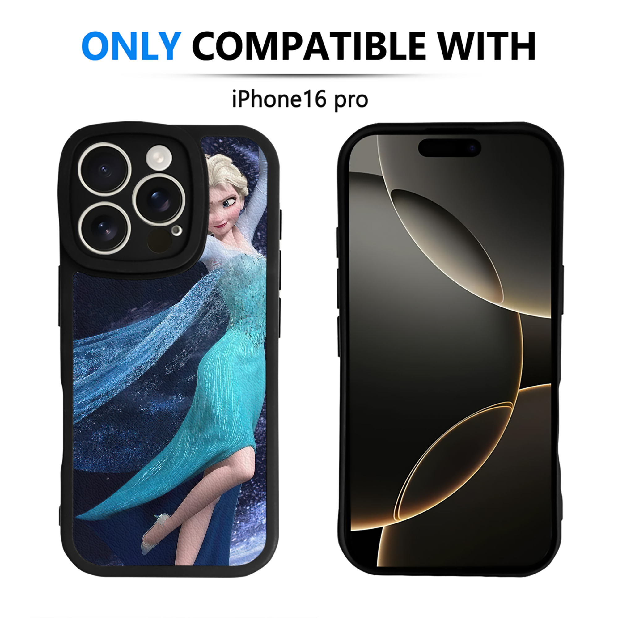 （画像用） アナと雪の女王 アンナ エルサ Frozen Anna Elsa 【iPhone 16シリーズ対応】シリコンスマホケース（レザー調） 材質：シリコン
